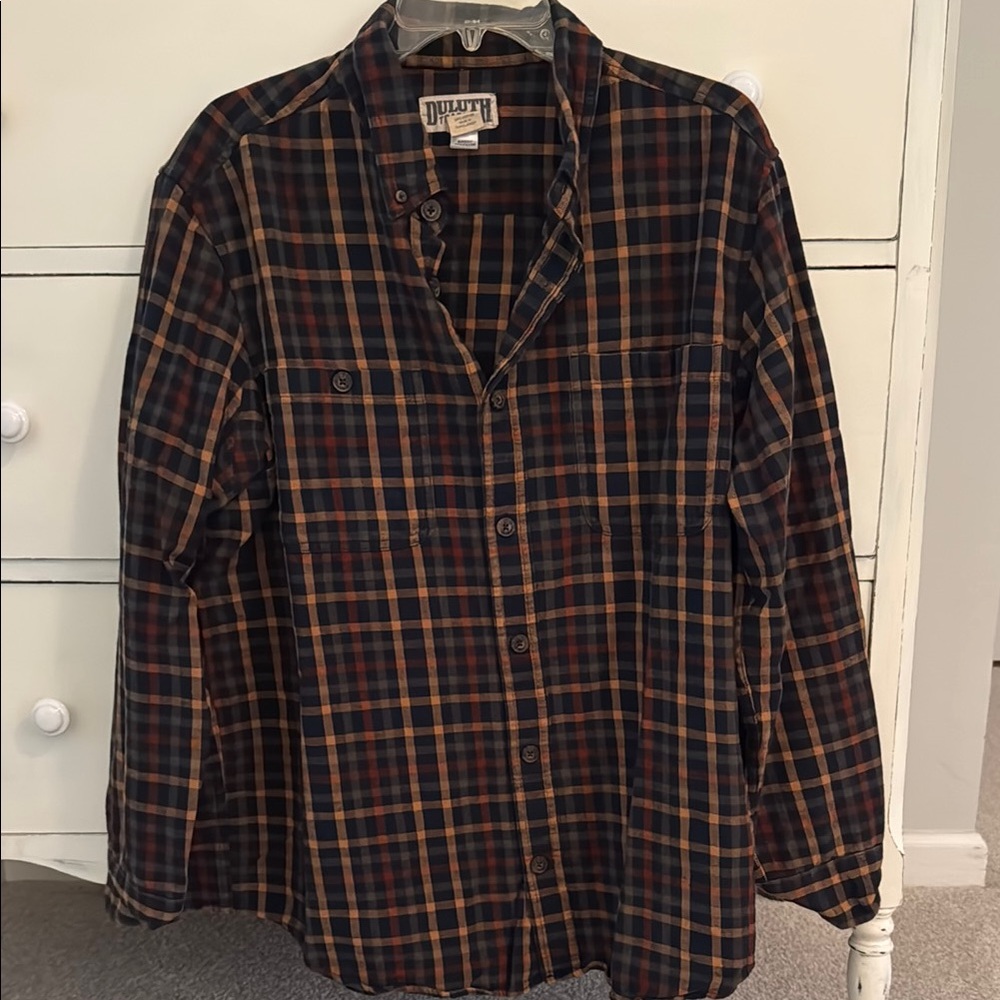Casual Black and Brown Button Down Shirt